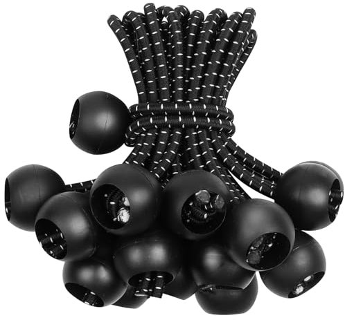 20 Stück Spanngummis mit Kugel,Caianwin 10cm Planenspanner mit Kugel,Spanngummi Kurz,Zeltgummis Expanderschlinge für Planen,Pavillons,Zelte,Starke Spannkraft