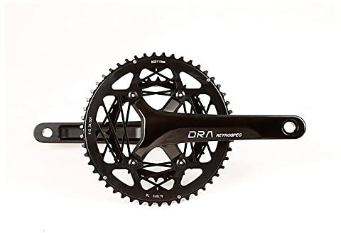 LUHJLBUG Kurbelgarnitur Road Bicycle Crankset Hohlzahnscheibe 34-5 0t CNC. Aluminiumlegierungs-Bike Crankset BCD110mm 170mm. Kurbelwaffen for Fahrradkurbel Crankset