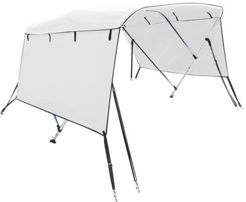 vidaXL Toldo Bimini 3 Arcos con Paredes Laterales 183x(185-198) x137 cm, toldo Bimini para Barco, toldo Bimini para Barco, toldo Bimini en Barco