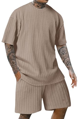 Generic Retourenkauf Angebote Sportkleidung Mann Herren Klamotten Modern Weich Golfschläger Set Herren Training Golfhandschuhe Herren Links Hemden Herren Kurzarm(Khaki,L)