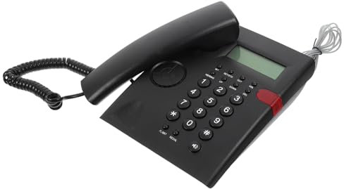 FOYTOKI 1set Telefono con Grandi Pulsanti per Ufficio e Casa Facile da Usare Design User-Friendly per Anziani e Giovani Telefono Fisso con ID Chiamante e Funzione Stabile