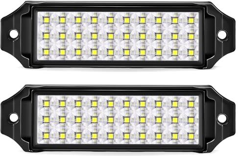 HOZILIFE Flush Mount LED Pod Lights, 2PCS 40W Bumper Backup Reverse Spot Off-Road Driving Fog Work 6 Inch LED Light Bar for Truck ATV UTV Boat (White)