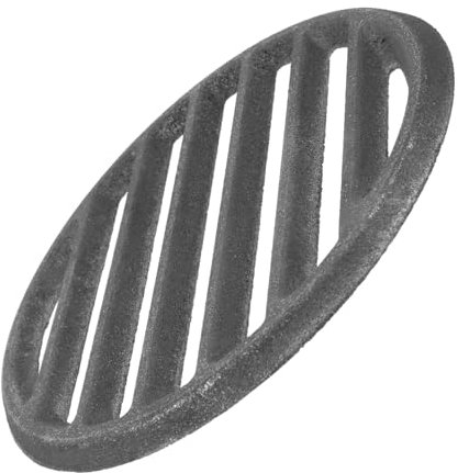 Happyyami Outdoor Cast Iron Grill Grate Round Charcoal Fire Plate for Bbq Efficient Heat Distribution and Versatile Cooking Use