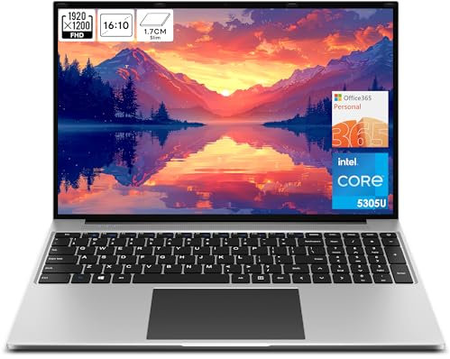 jumper Laptop, 16 inch Full HD Display, 1920x1200 Pixel IPS screen, 4GB RAM 128GB Storage, 5305U Processor, 38Wh Battery, USB3.0, Office 365 1-Year Subscription, Keyboard Film UK