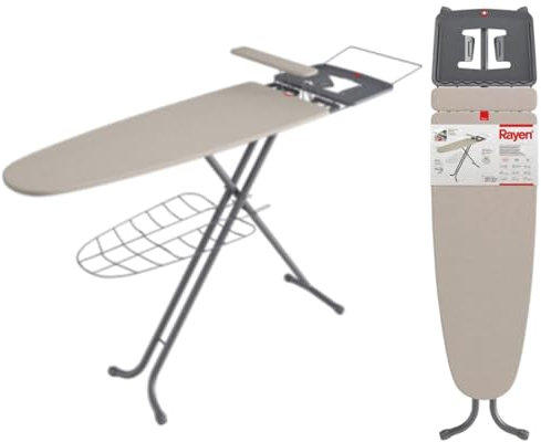 Tabla Premium - Envío 24h - Tabla de Planchar - : 120,5 x 41 cm - Plancha Mangas Integrado - Funda con muletón - Muy Estable - Tabla de planchas con Bandeja para la Ropa