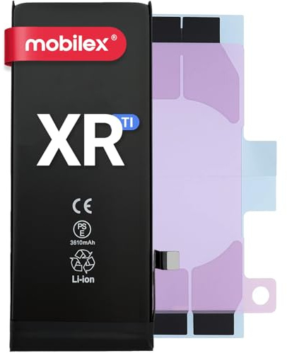 MOBILEX Batterie pour iPhone XR | Puce TI | 3450 mAh - OEM | Pièce de rechange interne avec adhésif | haute capacité