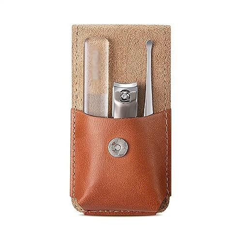 Set Cortauñas Juego de manicura de 3 piezas, cortaúñas, lima de uñas y cuchara for cavar orejas, juego de cortaúñas portátil personal, herramientas de cuidado de uñas de viaje personal for hombres y m