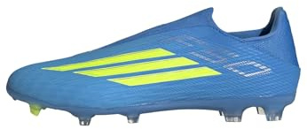adidas Unisex Adulto F50 League Laceless Firm Ground/Multi Ground Football Boots, Lucid Ray Blue/Team Solar Yellow 2/Lucid Aquamarine, 42 EU