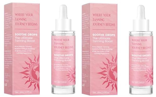 2 gocce autoabbronzanti per il viso, ingredienti naturali e biologici, abbronzatura al bronzo per viso e corpo, promuove una pelle sana, adatte a tutte le pelle, bagliore dall'aspetto naturale