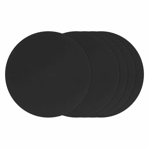 Kozelo 30Pcs Sanding Discs 152 mm 400Grit Hook and Loop Sandpapers Black | Orbital Sandpaper Suitable for Metal Wood Furniture DIY Grinding and Polishing