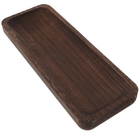 MUCKLILY Plateau Bois Rectangulaire Rustique pour Centre de Table ou Comptoir de Cuisine pour Rangement Cosmétiques ou Bijoux Décoratif pour Salle de Bain