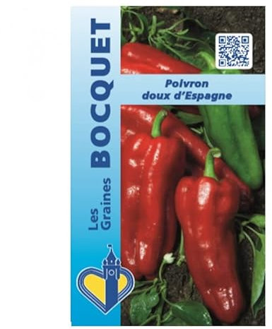 Sachet de graines de Poivron doux d'Espagne - 1,5 g - légume fruit - LES GRAINES BOCQUET
