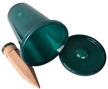 Bio Green Bewässerungssystem für Hochbeete Hydro Cup | konstante und gleichmäßige Wasserversorgung | verhindert Übergießen und Austrocknen | Set aus 1 Tonkegel und 1 Becheraufsatz | 2,5 Liter
