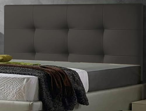 DecorQUALITY ED Cabecero Cama 135 Cabezal Acolchado tapizado cabeceros Polipiel cómodo Moderno y Resistente Mod. Texas Todas Las Medidas y Colores (Gris, 135 * 70)
