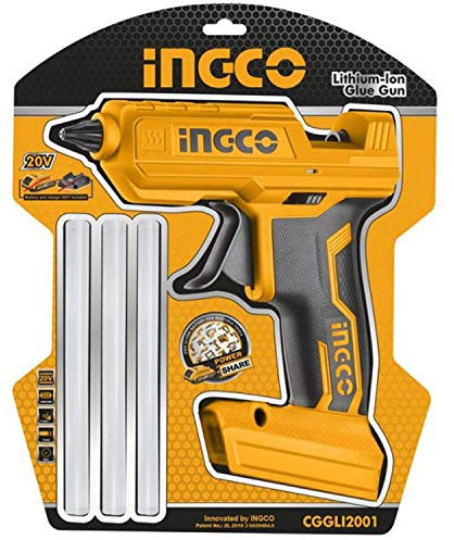 Ingco - Pistola termoadhesiva con batería de litio de 20 V