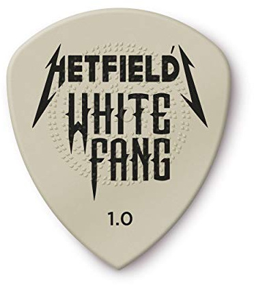 Dunlop Picks PH122P1.0 – Hetfield vit Fang Flow 1,00 mm – spelarpaket 6, PH122P1.00