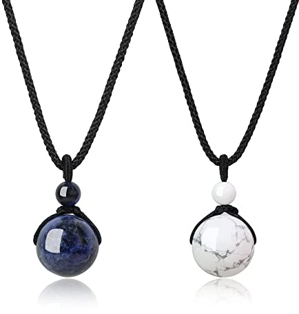 COAI Yin Yang Ketten Edelsteine Perle Anhänger