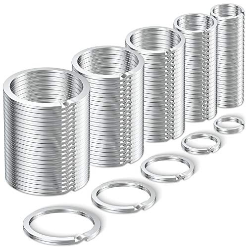 Porte Cle,Anneaux Porte Clé Inox,Porte-Clés 30MM 20MM 25MM 15MM 10MM,Anneau Porte Clefs,Anti-Rouille, Anti-Aimant, Pour Hommes Et Femmes, Bureaux, Maison, Organisation De Clé De Voiture