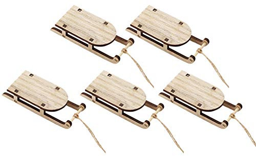 BESPORTBLE 5stücke Miniatur Holzschlitten Deko Für Weihnachten Rustikale Tischdekoration Für Zuhause Und Büro Für Xmas-Partys Und Festliche Anlässe