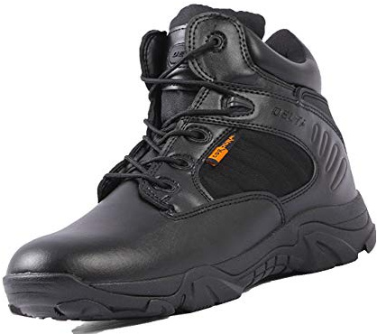 IYVW 517 Bottes militaires Homme Bottes de Neige Hiver Randonnée Chaussures Trekking Imperméable Outdoor Boots noir 44 EU