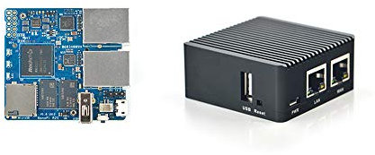FriendlyElec Nanopi R2S(Black) Mini Portable Travel Router OpenWRT with Dual-Gbps Ethernet Ports 1GB DDR4 Based in RK3328 Soc for IOT NAS Smart Home Gateway