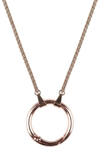 Guran Edelstahlschlaufe Anti-Verlust-Kette für Sonnenbrillen, Brillen, Halsketten, Ringhalter, Roségold, Large