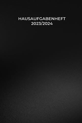 Hausaufgabenheft 2023/2024: Schülerkalender 23/24 mit 2x Stundenplan für ein Jahr, Schülplaner schüler, Teenager und Jungen | Für Grundschule, Mittelschule und Gymnasium, (DIN A5, Schwarz).