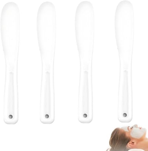 4 Piezas Máscara Plástica Espátula Cosmética, Crema Facial, Espátula de Cuidado de la Piel, Barra de Mezcla Facial, Herramienta para Mezclar y Tomar Muestras