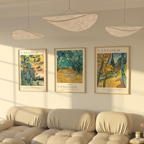 ZoeyAustin® Poster Set 3x Affiches | Sans Cadre | Tableau Décoration Murale | Affiche Murale Moderne pour Salon, Chambre, Bureau | Poster Mural Art (50cm x 70cm, Van Gogh/Monet/Signac/Art)