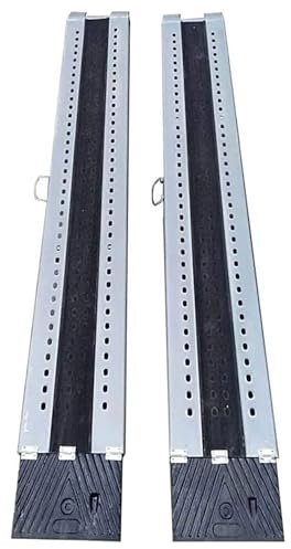 OXOAMP Rampen Rollstuhlrampe, 2 Stück, Rollstuhlrampe, Aluminium-Schwellenrampe, tragbare Wege, Rampen, Faltbare Treppen, Handicap-Rampen (Size : 2.4m(8ft))