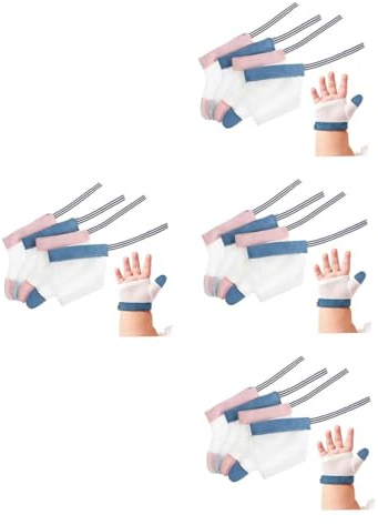 ibasenice 8 Pares De Guantes Para Morder El Anillo Protector De Dedo Para Chupar El Pulgar Herramienta Para Niños Pequeños Protector De Para Niños Orinal Para Niños Pequeños