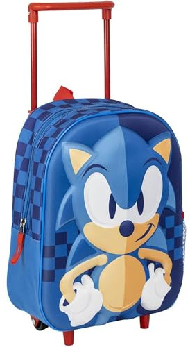 CERDÁ LIFE'S LITTLE MOMENTS Unisex Kinder Rucksack, Trolley 3D Kinderrucksack Sonic, blau