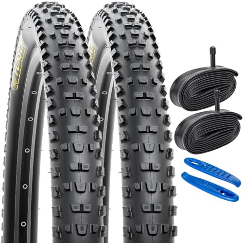 YunSCM 2Pcs Faltbare 24 Zoll Fahrradreifen 24x2.25 Mantel 57-507 Kompatibel 24x2.0 24x2.125 24 x 2.25 24x2.30 Stadt/Straße/Mountainbike Reifen