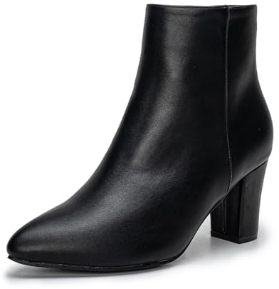 Stivaletti corti da donna, con tacco grosso, alla moda, eleganti, per feste