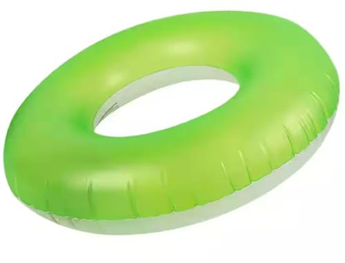 Salvagente Fluo Effetto Satinato 3/6Y - Ciambella 76cm Colori Assortiti Verde o Arancione