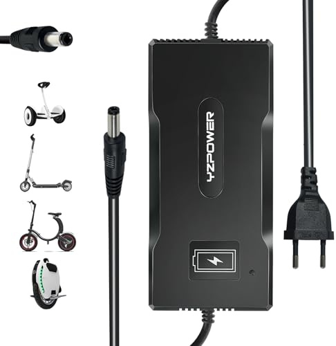YZPOWER E-Bike Ladegerät 54.6V 4A für 48V Lithium Batterien, Direkte Ladung, 1 Loch 5.52.1mm Stecker