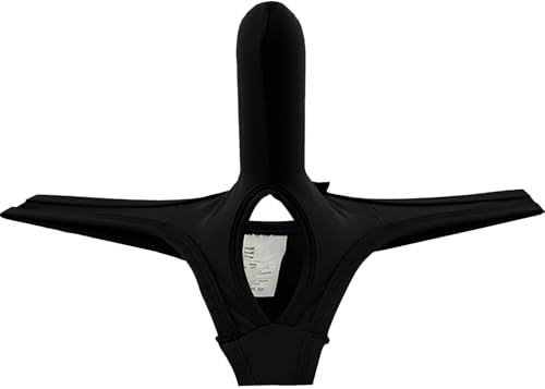 Faringoto String en nylon pour homme ouvert sur le devant - Dos en T - Slip taille basse - Sous-vêtements avec poche bombée, noir, X-Large