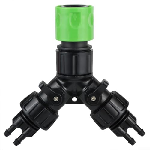 Lot de 2 adaptateurs de robinet d'irrigation goutte à goutte à goutte à 4 voies pour arrosage de jardin pour une variété de spécifications de tuyau d'arrosage (un sur quatre)