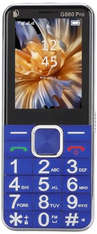 Tangxi GSM Sbloccato Big Key Celluh Telephone, Telefono Cellulare Dual Sim 2G, con Schermata HD da 2,4 Pollici Batteria da 6800 MAh Altoparlanti Ad Alta Voce SOS LED THIEF (Spina europea)