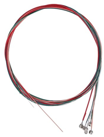 Luqeeg Farbcodierte Gitarrensaiten, Stahldraht-Akustikgitarrensaiten, E-Gitarrensaiten mit Rostbeständigkeit, Ideal für Profis und Anfänger