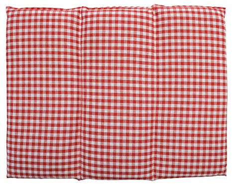 Coussin aux pépins de raisin - Taille 40x30-3 compartiments - rouge et blanc - Coussin thermique - Coussin aux graines - Compresse froide -