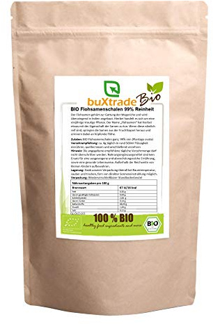 500 g BIO Flohsamenschalen 99% rein | hohe Reinheit | Flohsamen aus Indien
