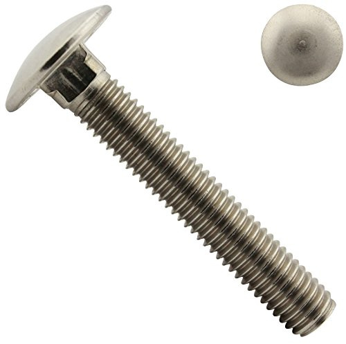 Flachrundschrauben/Schlossschrauben - M12x120 - (5 Stück) - DIN 603 - Vollgewinde, mit Vierkantansatz - Edelstahl A2 V2A - SC603 - SC-Normteile