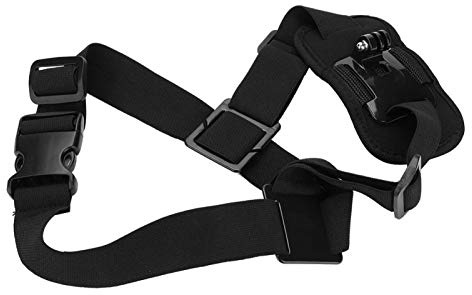 DAUERHAFT Support de Sangle d'épaule, Adaptateur de Harnais de Poitrine réglable à Une épaule Universel pour 4/3 + 3/2/1 pour pour caméras d'action Yi