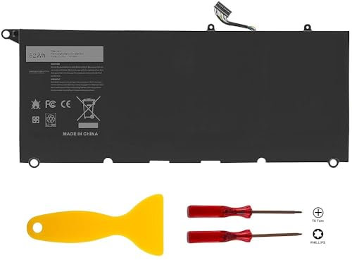 ASUNCELL 52WH 7.4V JD25G Laptop Battery for Dell XPS 13 9350 13-9350 XPS 13 9343 13-9343 13D-9343 P54G P54G001 P54G002 Series 4 Cells