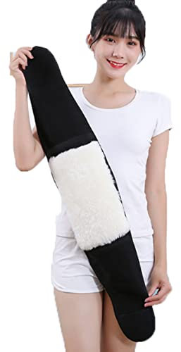 ITODA Rückenwärmer Wärmeschutz Gürtel Unisex Wärmegürtel Damen Wärmekissen Bauchwärmer mit Klettverschluss Nierenwärmer Nierenschutz Taillengürtel (Schwarz, One Size, 96 x 19.5 cm (LxB))