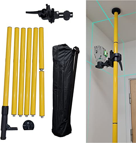 TOPWAY Laser Level Telescoping Pole 4.2M Floor to Ceiling Laser Pole, Aluminum Alloy Telescoping Support Pole with Extendable Mounting Pole for Rotary and Line Lasers 311570
