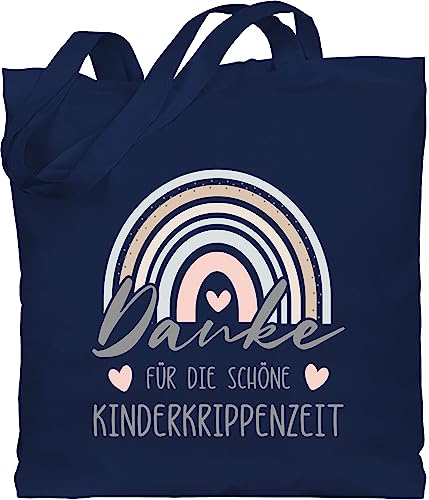 Shirtracer - Baumwolltasche - - Taschen - Danke für die schöne Kinderkrippenzeit Boho Regenbogen I Geschenk Erzieher I Danke Geschenk Kita