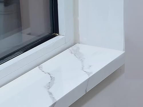 Fensterbank Fensterbrettbrettkante In Sondergröße, Weiße Fliesenoberfläche, Fensterbankabdeckung Aus PVC Und Acryl, 2,2m 2m 1,8m 1,6m 1,5m 1,3m 1,2m 1,0m Lang ( Color : W 30cm(11.8 in) , Size : L 100c