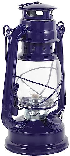 BESPORTBLE Nostalgische Kerosinlampe Aus Glas Und Eisen Dekorative Petroleumlampe Für Wohnzimmer Und Outdoor-camping Klassische Öllampe Als Geschenk Und Atmosphärische Deko in Blau